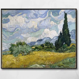 Wheat Field with Cypresses - Vincent Van Gogh