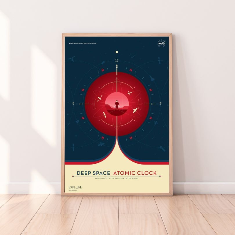 NASA Official Atomic Clock Poster | Bombay Art Company