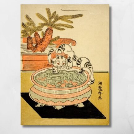 cat pawing at fish