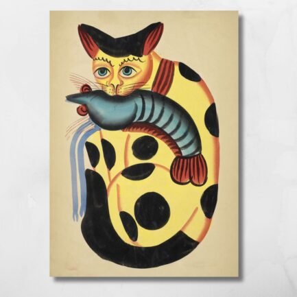 cat with prawn