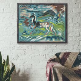 Horse paintings with frames