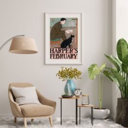 cat art poster