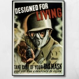 soldier gas mask