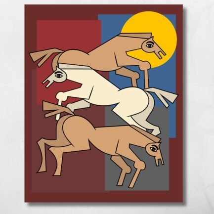 three horses