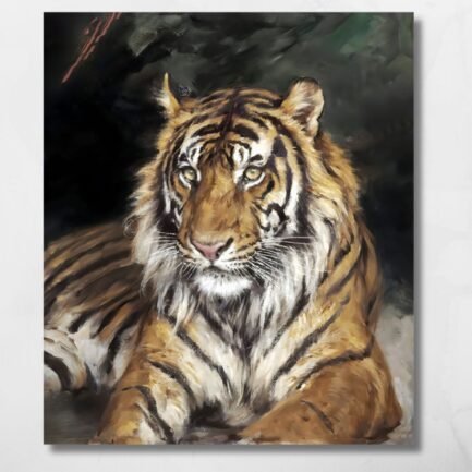 reclining tiger