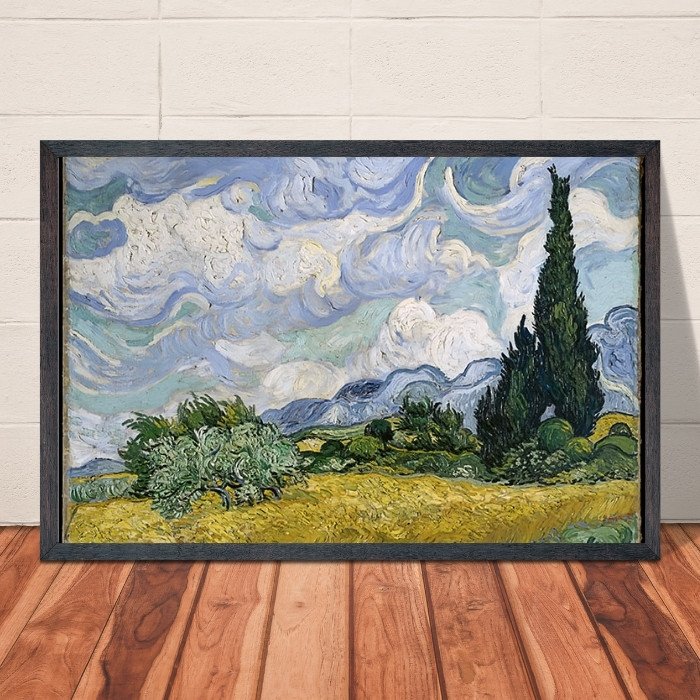 wheat field with cypresses vincent van gogh