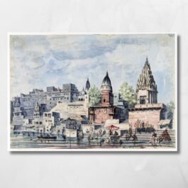 Varanasi Vintage Watercolour Painting