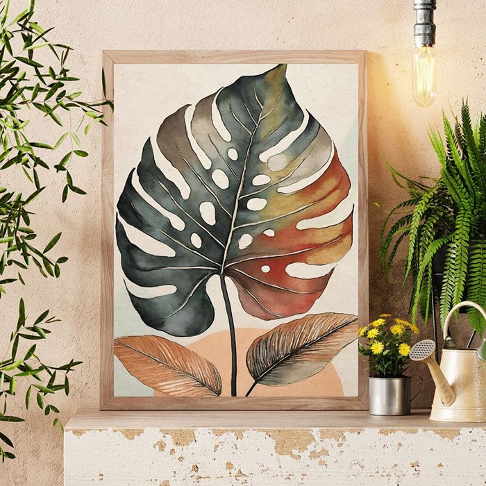 Monstera Bohemian Art - Studio BAC