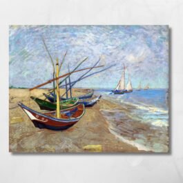fishing boats on beach vincent van gogh