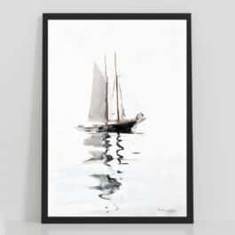 boat painting abstract art