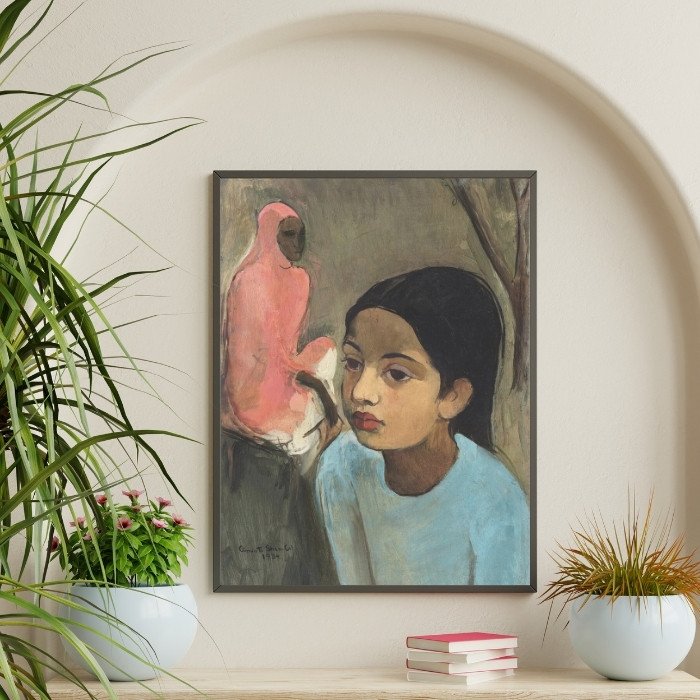 girl in blue amrita shergil