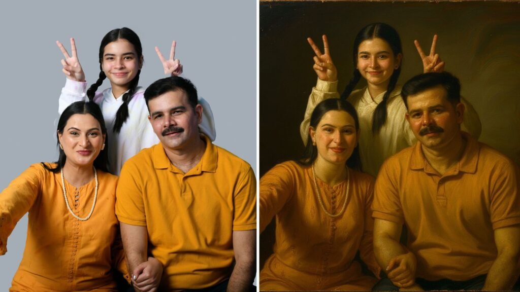 before and after oil painting