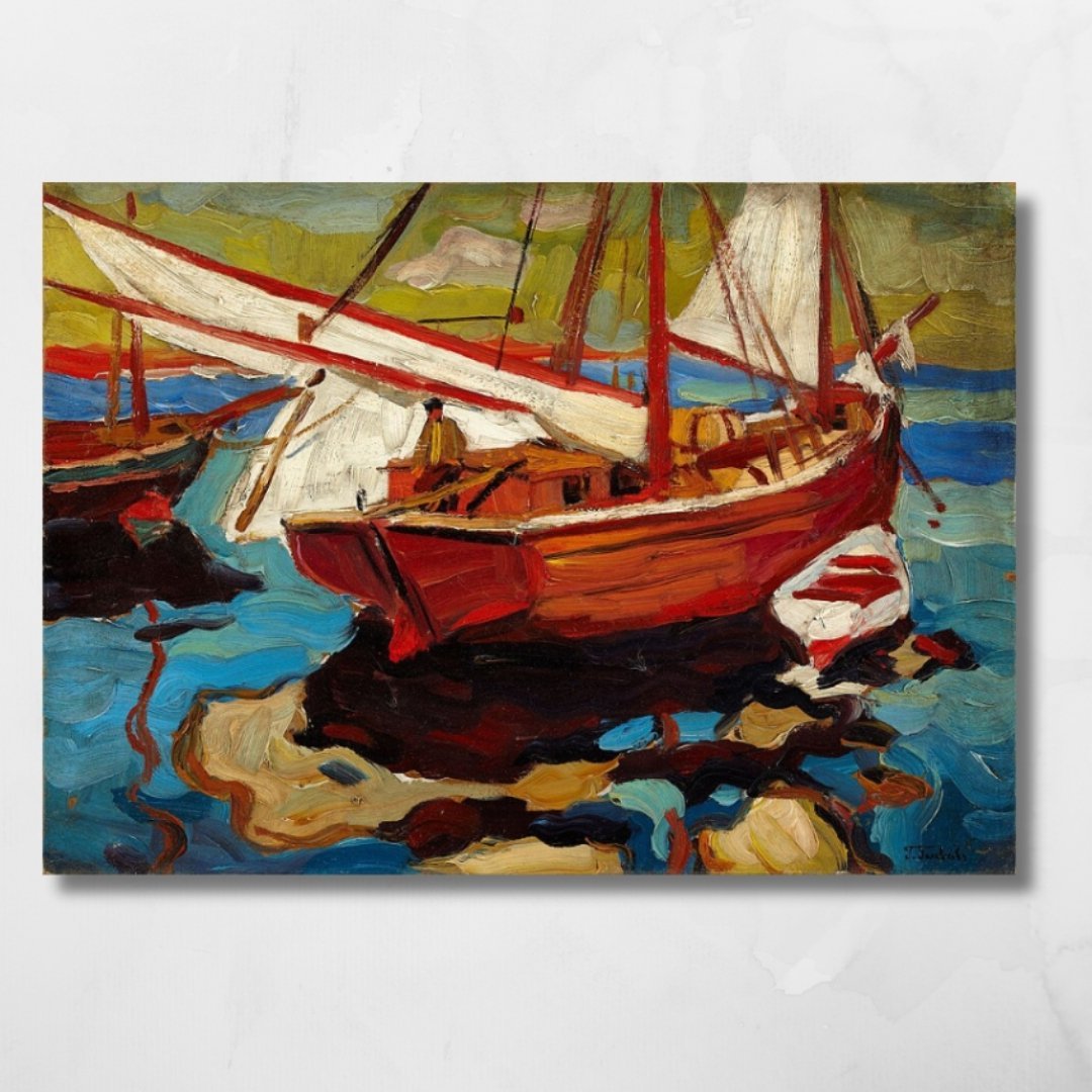 Fishing Boats in a Harbour - Gerasim Semenovich Golovkov - Image 2