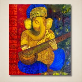 ganesha with sitar original art