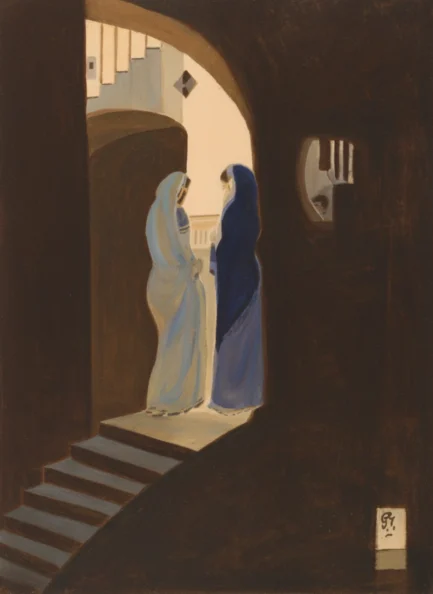 gangendranath tagore meeting at the staircase