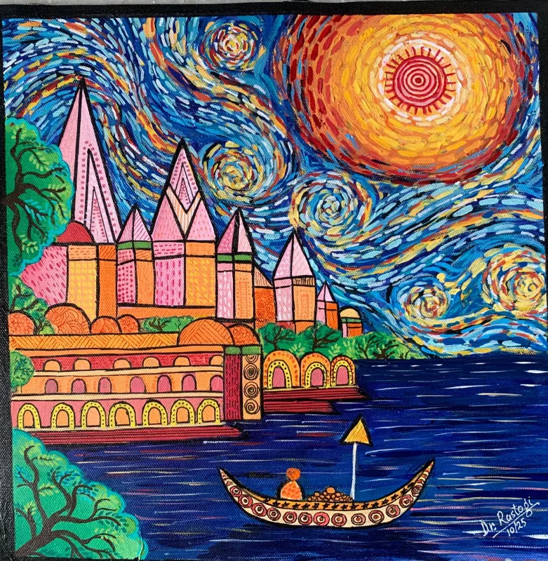 ganga ghat by starlight